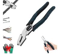 Industrial-Grade Multi-Function Cutting Pliers, 9-in-1 Heavy-Duty Multi-Functional Pliers Nail Puller, Compound Action Leverage Design Stripper for Electrical,Home Repair Professional Wire Cutter Tool