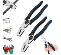Industrial-Grade Multi-Function Cutting Pliers, 9-in-1 Heavy-Duty Multi-Functional Pliers Nail Puller, Compound Action Leverage Design Stripper for Electrical,Home Repair Professional Wire Cutter Tool