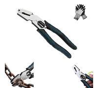Industrial-Grade Multi-Function Cutting Pliers, 9-in-1 Multi-Functional Pliers Nail Puller/Wire Cutter/Stripper/Crimper-Compound Action Leverage Design (1PCS)