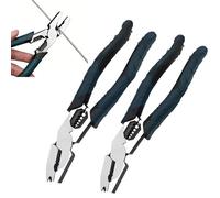 Industrial-Grade Multi-Function Cutting Pliers, Heavy-Duty Offset Industrial Multi-Function Wire Cutter-Compound Action Leverage, 9-in-1 Multi-Functional Plier for Home Repair (2 sets,Green)