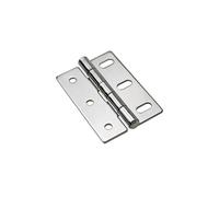 Industrial Mechanical Equipment Mobile Cabinet Hinge Asymmetrical Waist Hole in Stainless Steel Or Iron 1Pcs(304 SS-Mirror-Large)