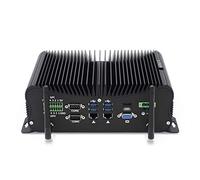 Industrial Mini PC 6*RS232 COM PC sin ventilador i7 8550U 8G RAM 256G SSD | Win11 Pro Mini PC Dual Gigabit LAN, HD, VGA, 14Pin GPIO, WiFi, ranura SIM 3G/4G, industrial computer para CNC/IOT/Billboard