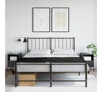 Industrial Nightstand Set of 2, Cold Rolled Steel Bedside Table with Storage Drawer, Anthracite Gray End Table for Living Room Bedroom, 36x39x50.5 cm, Adjustable Feet, Easy to Clean