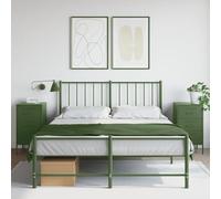 Industrial Nightstand Set of 2, Olive Green Steel Bedside Tables with 3 Drawers, Cold Rolled Metal Frame, Adjustable Feet, 36x39x68 cm for Bedroom Living Room