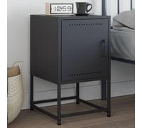 Industrial Nightstand Steel Anthracite Gray 36x39x60.5 cm with Wall Mount, Sturdy Metal Bedside Table for Living Room & Bedroom, Spacious Storage, Easy to Clean Modern Furniture