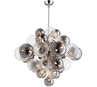 Industrial Pendant Light Bubble Globe Chandelier Chrome - Luxury Glass Pendant Lamp Hanging Ceiling Lighting Fixture,Pendant Ceiling Light