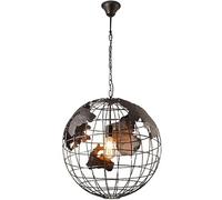 Industrial Pendant Light Earth Globe Map Pendant Light Industrial V-intage Style Hanging Lamp Retro Wrought Iron Chandelier Lighting,Pendant Ceiling Light