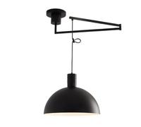 Industrial Pendant Light Fixture - Adjustable Gold Metal Dome Chandelier for Farmhouse Kitchen Island, Dining Table, Bedroom, Restaurant - Swing Arm Hanging Lamp