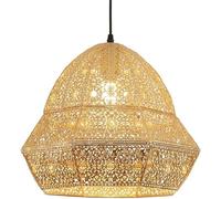 Industrial Pendant Light V-intage Turkish Chandelier Moroccan Etching Pendant Light Hollow Gold Iron Arabic Ceiling Hanging Lamp Fixture,Pendant Ceiling Light