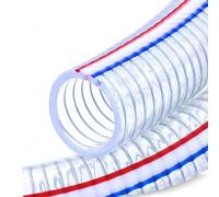Industrial PVC Reforzada, 75×8, 7,5 cm | Resistencia a ácidos álcalis, Tubo transparente, Aspiración líquidos, Para especialistas en riego