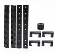 Industrial Robot Zinc Alloy Sliding Rail and Toothed Gear Set, High Precision Linear Motion Kit with Cylindrical Gear and Rail Brackets for DIY Robotic Forklift Classifier Systems