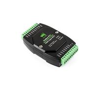 Industrial RS485 Modbus RTU 8CH PWM Input Module, 8-Channel Pulse Frequency & Duty Cycle Reader, Optocoupler Isolated Inputs, 7-36V DC Power, DIN Rail Mount Case, TVS/Fuse Protection, Status Leds