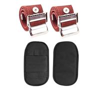 Industrial Stilt Leg Straps, Nylon Fixation Kit, 4 Piece Set with Metal Buckles, Heavy Duty Safety Wrap, Adjustable Support with Reinforced Stitching, Repair Part for Painting and Plastering