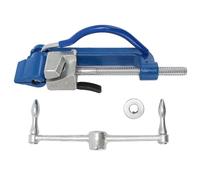 Industrial - Strength Steel Strapping Tool | Auto - Locking Bander Kit for Boat Industry/Cargo/Construction | Adjustable Knob & Ergonomic Handle | Stainless Steel, 210mm