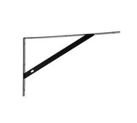 Industrial Strengths - Soportes de pared de acero con revestimiento negro para artículos pesados, espacio de montaje seguro y áreas residenciales, soportes de estante de metal negro