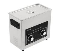 Industrial Ultrasonic Cleaner, Stainless Steel Heated Cleaning Machine, Professional for Jewelry Dental Eyeglass Parts, Large Capacity 6.5L, Digital Timer, Rust Removal, High Power 180W