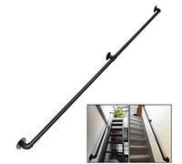 Industrial Wall il - Kit de barandilla de seguridad para escaleras para interiores y exteriores, sistema de soporte accesible para mayor movilidad y seguridad