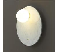 Industrial Wall Sconce Lighting in Natural Marble Copper for Living Room, Bedroom, Kitchen Modern Mounted Lamp for Indoor Decor G9 Base