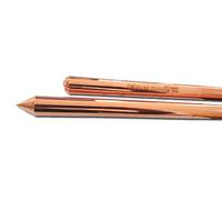 INDUSTRIAS MORA - Pica Toma De Tierra Lisa De 1,5 Metros (1500 x 14,2 mm). Paquete De 10 Unidades. Fabricada Según Norma UNE 202006. Recubrimiento De Cobre De 100 Micras. Ref. 2015140