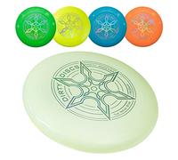 Indy - Dirty Disc (175g) Frisbee, disco de competición profesional para adultos, niños, perros, deportes, juegos y diversión al aire libre (GLOW)