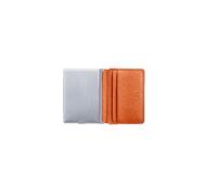 Iné The Wallet - Portatarjetas con batería integrada de 3000 mAh - Portatarjetas de piel reciclada - Cartera ultrafina de 4 tarjetas - Protección RFID - Portatarjetas unisex - Slim Wallet naranja