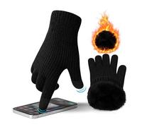 ineepor Guantes Invierno Hombre Mujer Doble Capa de Lana Antideslizantes Termicos Guantes Tactiles Pantalla Táctil Running Deporte Nieve Esquí Ciclismo