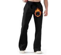 ineepor Pantalon Chandal Hombre Invierno Pantalon Deporte Hombre Forro Polar Cálido Algodon Acampanados Baggy Anchos Casual Running Jogger Cintura Elástica con Bolsillos y Cordón Ajustable XS-5XL