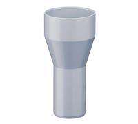 INEFA Adaptador reductor de bajante 75/50mm Gris PVC-U | Manguito de acoplamiento para desagüe, adaptador para tubo de desagüe, accesorio duradero para drenaje de tejado.