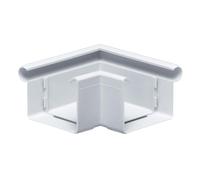 INEFA ángulo del canalón 90 grados ángulo exterior en forma de caja, PVC 68mm reborde blanco exterior, pieza de unión accesorios canalón,made in Germany