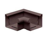 INEFA ángulo del canalón 90 grados ángulo interior en forma de caja, PVC 68mm rebordemarrón oscuro en el interior, pieza de unión accesorios canalón,made in Germany
