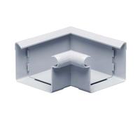 INEFA Ángulo para canalón 90 grados en forma de caja, PVC 68mm reborde gris en el interior, pieza de unión accesorios para canalón,made in Germany