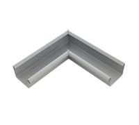 INEFA Ángulo para canalón 90 grados en forma de caja, PVC 83mm reborde gris en el interior, pieza de unión accesorios para canalón,made in Germany
