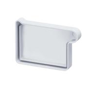 INEFA canalón pieza final canalón de caja PVC 68mm, derecha blanco Accesorios para canalones, montaje sencillo por enchufe, Made in Germany