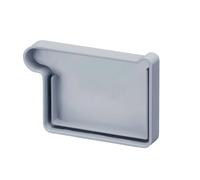 INEFA canalón pieza final canalón de caja PVC 68mm, izquierda gris Accesorios para canalones, montaje sencillo por enchufe, Made in Germany