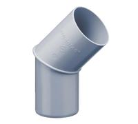 INEFA Codo de bajante 45 grados 125mm Gris - Codo de bajante de PVC para el canalón de la caseta de jardín como accesorio de ajuste preciso para el drenaje de techos