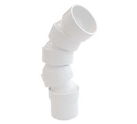 INEFA Codo flexible para tubo de agua de lluvia, PVC 50mm 67-90 grados, 4 piezas de codo Blanco Accesorios para canalones, fácilmontaje enchufable,made in Germany