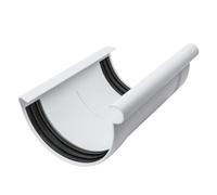 INEFA Conector de canalón semicircular, PVC 100mm Blanco Conector de canalón, fácilmontaje enchufable,made in Germany