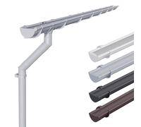 INEFA kit de canalón NW100 100mm PVC semicircular - canalón 3m gris para 1 lado de tejado - desagüe pluvial para caseta carport