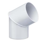 INEFA tubo de bajada curva 60 grados para tubo de bajada, PVC 75mm Blanco Pieza de unión accesorios canalón, fácil instalación,made in Germany