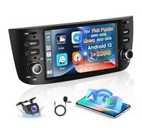 Inefala 1+32GB Radio Android 15 para Fiat Punto 2010-2016/Linea 2012-2015, Radio con Pantalla Táctil de 6.2 Pulgadas con CarPlay Android Auto, Bluetooth, Mirror Link, WiFi, GPS, RDS FM, AHD Cámara