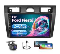 Inefala 2+64G Android 15 CarPlay Radio para Ford Fiesta 2002-2008, Pantalla Táctil de 9 Pulgadas con Inalámbrico CarPlay y Android Auto, Soporte Navegación GPS Mirror Link Bluetooth RDS AHD Wi-Fi DSP