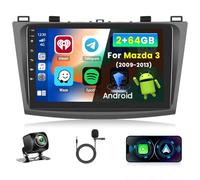 Inefala 2+64G Android 15 CarPlay Radio para Mazda 3 Axela 2010-2013, Pantalla Táctil de 9'' con Inalámbrico CarPlay y Android Auto, Soporte Navegación GPS Mirror Link Bluetooth RDS AHD Wi-Fi DSP