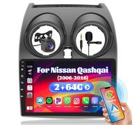 Inefala 2+64G Android 15 CarPlay Radio para Nissan Qashqai J10 2006-2016, Pantalla Táctil de 9 Pulgadas con Inalámbrico CarPlay y Android Auto, Soporte Navegación GPS Mirror Link BT RDS AHD Wi-Fi DSP