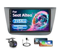 Inefala 2+64G Android 15 CarPlay Radio para Seat Altea 2004-2015, Pantalla Táctil de 9 Pulgadas con Inalámbrico CarPlay y Android Auto, Soporte Navegación GPS Mirror Link Bluetooth RDS AHD Wi-Fi DSP