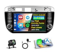 Inefala 2+64G Stereo para Fiat Grande Punto 2012-2016/Fiat Linea 2012-2016 Android 15 con Wireless Carplay y Android Auto, 7'' Radio Pantalla con Bluetooth DSP 28UI GPS FM/RDS SWC AHD Cámara Inversa