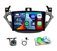 Inefala 4+128G Android 15 Radio para Opel Corsa 2015-2019/Opel Adam 2013-2016 con 9'' In-Cell Pantalla con Wireless Carplay y Android Auto Mirror Link Radio FM/RDS GPS WiFi Bluetooth Cámara Inversa