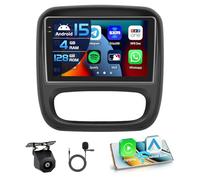 Inefala 4+128G Radio para Renault Trafic 3 2014-2021/Opel Vivaro B 2014-2019 Android 15 mit 9'' In-Cell Pantalla con Wireless Carplay y Android Auto Mirror Link Radio FM/RDS GPS WiFi Bluetooth SWC