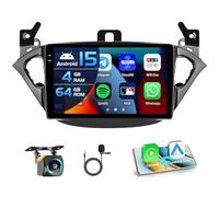 Inefala 4+64G Android 15 Radio para Opel Corsa 2015-2019/Opel Adam 2013-2016 con 9'' In-Cell Pantalla con Wireless Carplay y Android Auto Mirror Link Radio FM/RDS GPS WIFI Bluetooth SWC Cámara Inversa