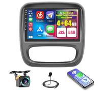 Inefala 4+64G Radio para Opel Vivaro B/Renault Trafic/Fiat Talento/Nissan NV300 Android 15 con Wireless Carplay y Android Auto 9'' Pantalla Táctil Estéreo Radio con Dab Bluetooth 59UI HiFi GPS FM/RDS