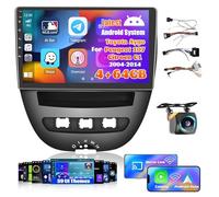 Inefala 8 Núcleos 4+64G Android 15 Radio para Toyota Aygo/Peugeot 107/Citroen C1 2004-2014, 10,1 Pulgadas HD Pantalla Táctil con Inalámbrico CarPlay y Android Auto Navegación GPS AHD Cámara FM/RDS